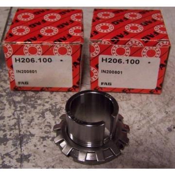 (2) NEW FAG H206-100 ADAPTER SLEEVE 1&#034; ID LOT OF 2