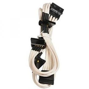 BitFenix 20cm Molex To 4x SATA Adapter - Sleeved White/Black