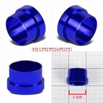 Blue Aluminum Male Hard Steel Tubing Sleeve Oil/Fuel 16AN AN-16 Fitting Adapter