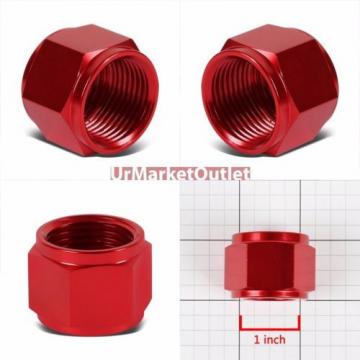 Red Aluminum Female Tube/Line Sleeve Nut Flare Oil/Fuel 12AN Fitting Adapter