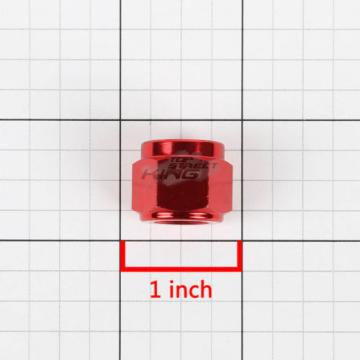 RED 6-AN 3/8&#034; TUBE SLEEVE NUT FITTING ADAPTER FOR ALUMINUM/STEEL TUBING LINE