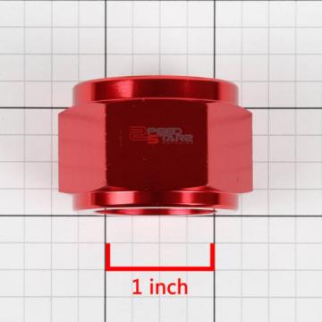 RED 16-AN TUBE SLEEVE NUT FLARE FITTING ADAPTER FOR ALUMINUM/STEEL HARD LINE