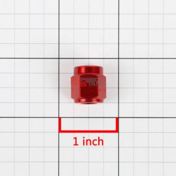 RED 3-AN TUBE SLEEVE NUT FLARE FITTING ADAPTER FOR ALUMINUM/STEEL HARD LINE