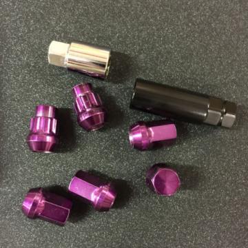 Purple 12x1.5 Steel lug nuts &amp; lock 20 honda acura toyota civic integra supra