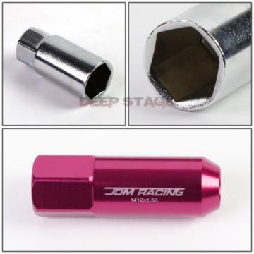 FOR CAMRY/CELICA/COROLLA 20 PCS M12 X 1.5 ALUMINUM 60MM LUG NUT+ADAPTER KEY PINK