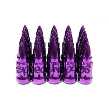 Z Racing Purple Bullet 57mm 12X1.5 Steel Lug Nuts Key Tuner Close Extended