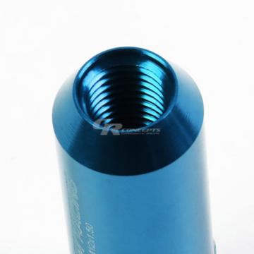 FOR CAMRY/CELICA/COROLLA 20X EXTENDED ACORN TUNER WHEEL LUG NUTS+LOCK LIGHT BLUE