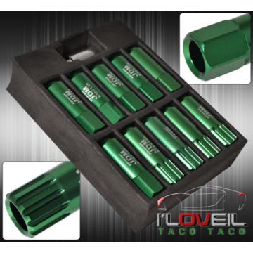 FOR NISSAN 12x1.25 LOCKING LUG NUTS WHEELS EXTENDED ALUMINUM 20 PIECES SET GREEN