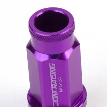 20pcs M12x1.5 Anodized 50mm Tuner Wheel Rim Locking Acorn Lug Nuts+Key Purple