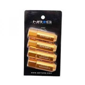 NRG Rose Gold Extended Tuner Style Lug Nuts + Locks &amp; Key M12x1.50 4pc LN-400RG