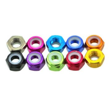 M3 Aluminum Alloy Nylon Lock Nut Multi-Color QTY 10