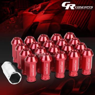 FOR DTS/STS/DEVILLE/CTS 20X RIM ACORN TUNER ALUMINUM WHEEL LUG NUTS+LOCK+KEY RED