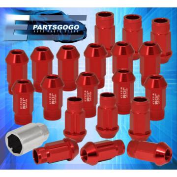 FOR MAZDA M12X1.5 LOCKING LUG NUTS ROAD RACE TALL EXTENDED WHEEL RIM SET KIT RED