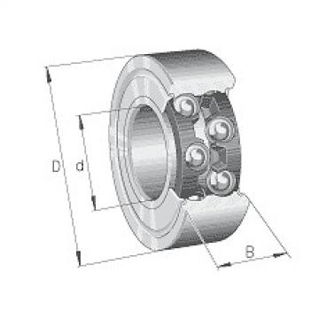 30/6-B-2Z-TVH-HLC FAG Angular contact ball bearings 30..-B-2Z, double row, gap s