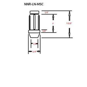 NNR Type M Steel Wheel Lug Nuts &amp; Locks Close Ended Red 41mm 12x1.5 20pcs