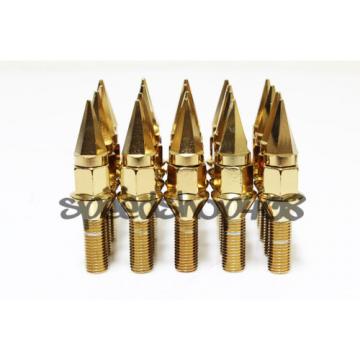 Z RACING 28mm Gold SPIKE LUG BOLTS 12X1.5MM FOR BMW 3-SERIES Cone Seat