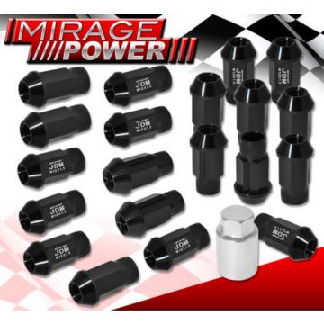 For Dodge 12X1.5Mm Locking Lug Nuts Sport Racing Heavy Duty Aluminum Set Black