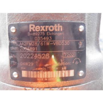 Rexroth Hydraulic Motor AA2FM28/61WVBD530 MNR 2054891  Pump