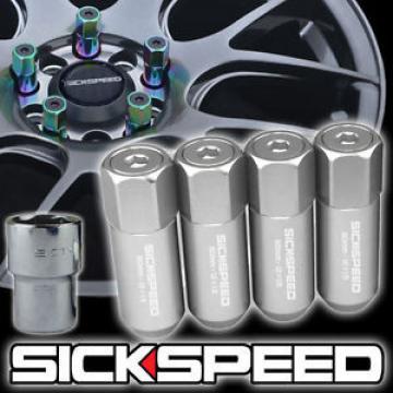 4 POLISHED CAPPED ALUMINUM EXTENDED TUNER 60MM LOCKING LUG NUTS WHEEL 12X1.5 L02