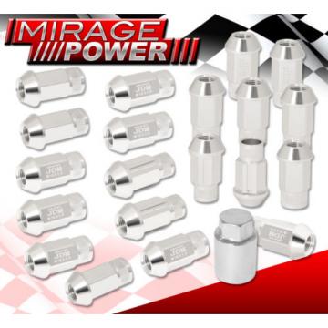 For Mini M12X1.5 Locking Lug Nuts Road Race Tall Extended Wheel Rims Set Silver