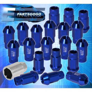 UNIVERSAL 12MMX1.5MM LOCKING LUG NUTS TRACK EXTENDED OPEN 20 PIECES UNIT BLUE