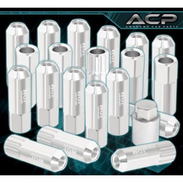 FOR GMC 12x1.5 LOCKING LUG NUTS WHEELS EXTENDED ALUMINUM 20 PIECES SET SILVER