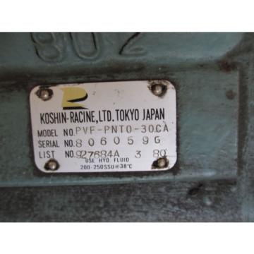 Koshin Racine PSV PNT0 30CA Hydraulic w/ PVQPNA004CA List# 927684A 3 80 Pump