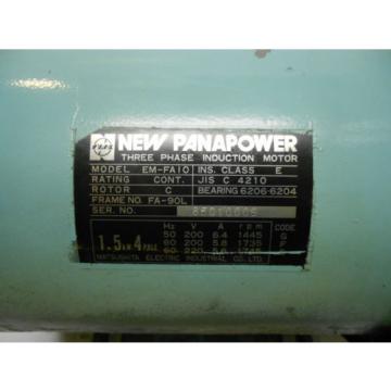 2 H.P. New Panapower Motor EMFA10 w/ Daikin Hyd. Vane , DS135P11, Used,  Pump