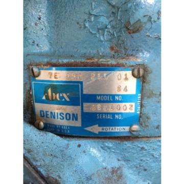 Abex Denison Hydraulic Model 8B01002 TE 050 21 01 Pump