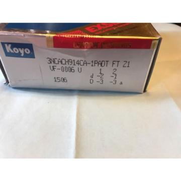 KOYO 3NCACH914CA-1PADT FT Z1 SUPER PRECISION BEARINGS Ceramic