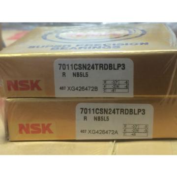 NSK 7011CSN24TRDBLP3 SUPER PRECISION BEARING with CERAMIC BALLS.SET OF 2!