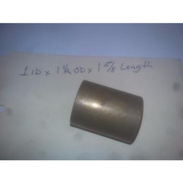 Oilite Bronze Bushing 1 ID x 1 1/4 OD x 1 5/8 Length Plain Sleeve