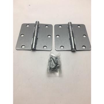 Global Door Controls 3.5 in. x 3.5 in. Brushed Chrome Plain Bearing Steel 4 Pack