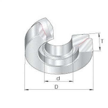 GE10-AW-A INA Axial spherical plain bearings GE..-AW, maintenance-free, to DIN I