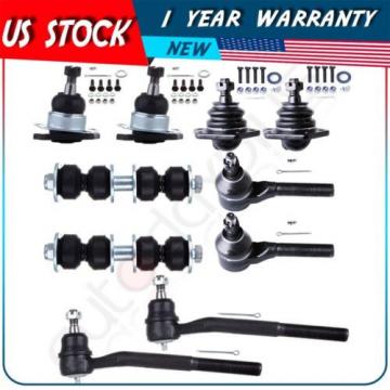 10 PCS Suspension Front Ball Joint Tie Rod End for 1998-2004 GMC Sonoma 4WD