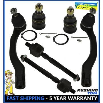 6 Pc Kit Front Inner &amp; Outer Tie Rod End Lower Ball Joint Honda Civic 96-00