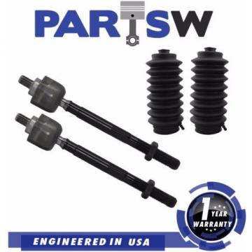 2 Front Inner Tie Rod End + Rack &amp; Pinion Tie Rod Boot Honda 97-01 CRV 2WD / 4WD