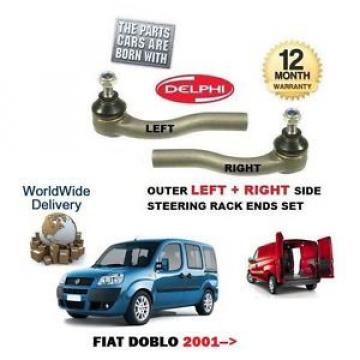 FOR FIAT DOBLO &amp; CARGO + VAN 2001-&gt;NEW 2 x OUTER LEFT + RIGHT TIE TRACK ROD END