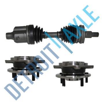 Front Driver CV Axle Joint Shaft + 2 New Wheel Hub and Bearing Assembly