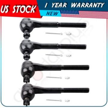 4 Pcs Suspension Inner Outer Tie Rod Ends for 1967-1970 GMC C15/C1500 Pickup