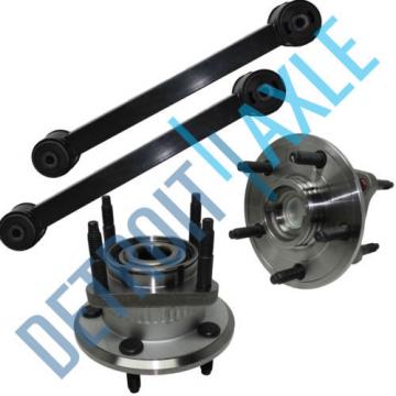 4 pc Kit -  2 Rear Control Arm/Track Bar + 2 Wheel Hub and Bearing Assembly ABS