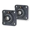2x 7/8 in Square Flange Units Cast Iron SAF205-14 Mounted Bearing SA205-14G+F205