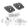 2x 2in 2-Bolts Flange Units Cast Iron SAFL211-32 Mounted Bearing SA211-32G+FL211