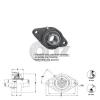 1.75 in 2-Bolts Flange Units Cast Iron UCFT209-28 Mounted Bearing UC209-28+FT209