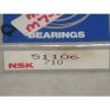 New! NSK 51106 Thrust Ball Bearing Free Shipping! #1 small image