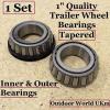 NEW 1&#034; One Inch Trailer Suspension Units Stub Axle Hub Tapered Wheel Bearings #1 small image