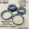 NEW 1&#034; One Inch Trailer Suspension Units Stub Axle Hub Tapered Wheel Bearings...
