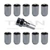 10 Piece Chrome Tuner Lugs Nuts | 12x1.25 Hex Lugs | Key Included