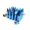 Z RACING BLUE SPIKE LUG NUTS 12X1.5MM STEEL OPEN EXTENDED KEY TUNER #1 small image