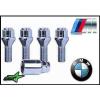 4pc 12x1.5 BMW CHROME STEEL WHEEL LUG BOLT LOCK SET WITH KEY | M3 M5 335 135